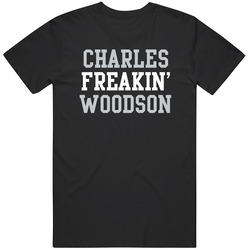Charles Freakin' Woodson Oakland Football Player Cool Fan Mens Size Large Black T Shirt Charles Freakin' Woodson Oakland Football Player Cool Fan Mens Size Large Black T Shirt