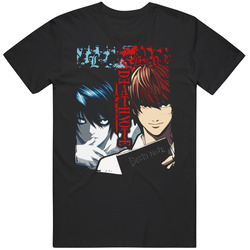 Perfect Fit T Shirts Death Note Pair Anime Mens Size Large Black T Shirt Perfect Fit T Shirts Death Note Pair Anime Mens Size Large Black T Shirt