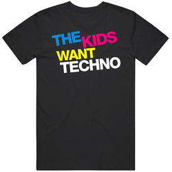 The Kids Want Techno Tonight Cool Music Mens Size Large Black T Shirt The Kids Want Techno Tonight Cool Music Mens Size Large Black T Shirt
