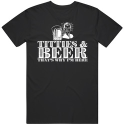 Titties And Beer That's Why I'm Here Funny Bro Drinking Bar Crawl Mens Size Large Black T Shirt Titties And Beer That's Why I'm Here Funny Bro Drinking Bar Crawl Mens Size Large Black T Shirt
