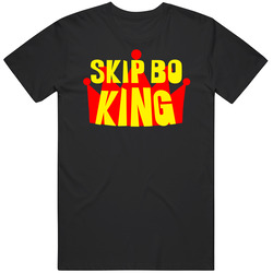 Skip Bo King Cool Funny Sports Hobby Mens Size Large Black T Shirt Skip Bo King Cool Funny Sports Hobby Mens Size Large Black T Shirt