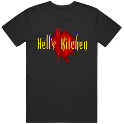 Hell's Kitchen Logo Reality Television Show Mens Size Large Black T Shirt Hell's Kitchen Logo Reality Television Show Mens Size Large Black T Shirt