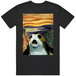 Star Wars Porg Scream Parody Painting Mens Size Large Black T Shirt Star Wars Porg Scream Parody Painting Mens Size Large Black T Shirt