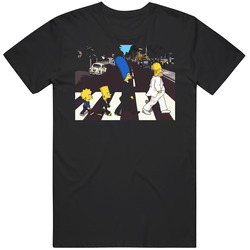 Simpsons Beatles Inspired S Mens Size Large Black T Shirt Simpsons Beatles Inspired S Mens Size Large Black T Shirt