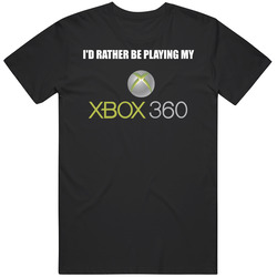 I'd Rather Be Playing My Xbox 360 Mens Size Large Black T Shirt I'd Rather Be Playing My Xbox 360 Mens Size Large Black T Shirt