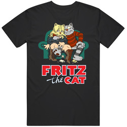 Fritz The Cat Movie Mens Size Large Black T Shirt