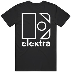 Elektra Record Label Music Fan Mens Size Large Black T Shirt Elektra Record Label Music Fan Mens Size Large Black T Shirt