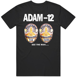 Adam-12 Tv Series 70's Retro Mens Size Large Black T Shirt Adam-12 Tv Series 70's Retro Mens Size Large Black T Shirt