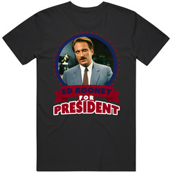Ed Rooney For President Greatest Villains Mens Size Large Black T Shirt Ed Rooney For President Greatest Villains Mens Size Large Black T Shirt