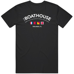 The Boathouse Popular Orlando Restaurant Mens Size Large Black T Shirt The Boathouse Popular Orlando Restaurant Mens Size Large Black T Shirt
