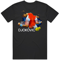 Novak Djokovic Tennis Sports Mens Size Large Black T Shirt Novak Djokovic Tennis Sports Mens Size Large Black T Shirt