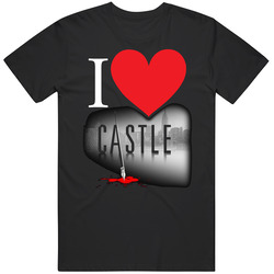 I Love Heart Castle Tv Show Mens Size Large Black T Shirt I Love Heart Castle Tv Show Mens Size Large Black T Shirt