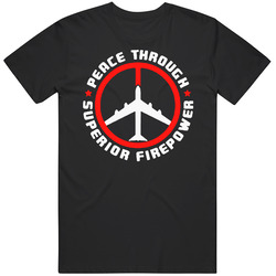 Peace Through Superior Firepower Mens Size Large Black T Shirt Peace Through Superior Firepower Mens Size Large Black T Shirt