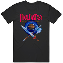 Final Fantasy Nintendo Nes Video Game Mens Size Large Black T Shirt Final Fantasy Nintendo Nes Video Game Mens Size Large Black T Shirt