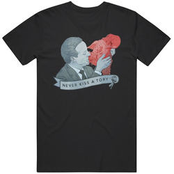 Cameron Taylor England Never Kiss A Tory Mens Size Large Black T Shirt Cameron Taylor England Never Kiss A Tory Mens Size Large Black T Shirt