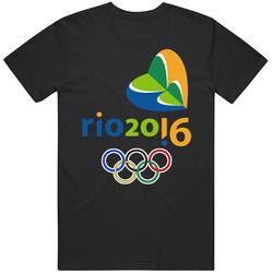 Brazil Olympics 2016 Mens Size Large Black T Shirt Brazil Olympics 2016 Mens Size Large Black T Shirt