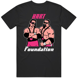 Hart Foundation Bret Hart Retro Wrestling Mens Size Large Black T Shirt Hart Foundation Bret Hart Retro Wrestling Mens Size Large Black T Shirt
