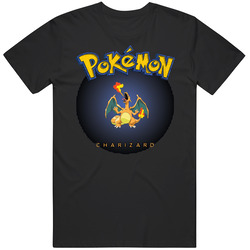 Charizard Anime Pokemon Mens Size Large Black T Shirt Charizard Anime Pokemon Mens Size Large Black T Shirt