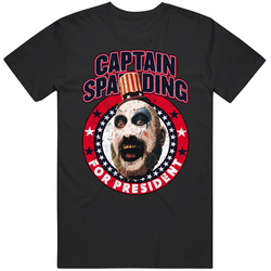 Captain Spaulding For President House Of 1000 Corpses Rob Zombie Horror Movie Fan Mens Size Large Black T Shirt Captain Spaulding For President House Of 1000 Corpses Rob Zombie Horror Movie Fan Mens Size Large Black T Shirt