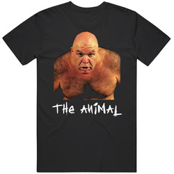 George The Animal Steele Wrestling Legend Mens Size Large Black T Shirt