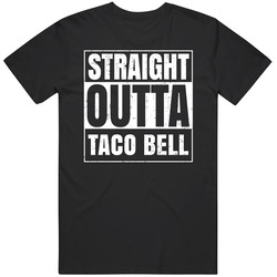 Straight Outta Taco Bell Restaurant Fast Food Chain Eatery Compton Parody Mens Size Large Black T Shirt Straight Outta Taco Bell Restaurant Fast Food Chain Eatery Compton Parody Mens Size Large Black T Shirt