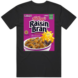 Raisin Bran Box Greatest Cereal Of All Time Breakfast Fan Foodie Mens Size Large Black T Shirt Raisin Bran Box Greatest Cereal Of All Time Breakfast Fan Foodie Mens Size Large Black T Shirt