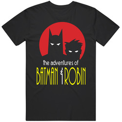 Adventures Of Batman And Robin Fan Mens Size Large Black T Shirt Adventures Of Batman And Robin Fan Mens Size Large Black T Shirt