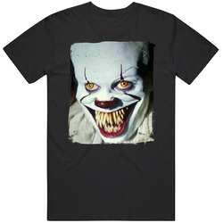 Pennywise Scary Smile Halloween It Movie Fan Mens Size Large Black T Shirt
