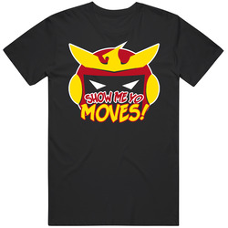 Captain Falcon Show Me Yo Moves Video Game Mens Size Large Black T Shirt