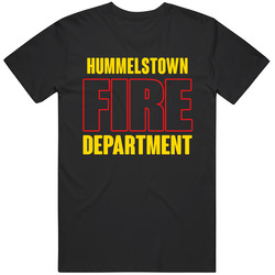 Hummelstown Fire Department Personalized City Mens Size Large Black T Shirt
