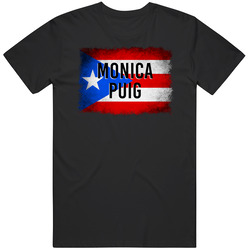 Country Flag Monica Puig Puerto Rico Tennis Olympics Mens Size Large Black T Shirt Country Flag Monica Puig Puerto Rico Tennis Olympics Mens Size Large Black T Shirt