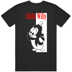 Chilly Willy Cartoon Gangster Mens Size Large Black T Shirt Chilly Willy Cartoon Gangster Mens Size Large Black T Shirt