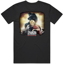 Full Metal Alchemist Anime Mens Size Large Black T Shirt Full Metal Alchemist Anime Mens Size Large Black T Shirt