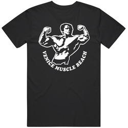 Muscle Beach Arnold Schwarzenegger Workout Cool T- Mens Size Large Black T Shirt Muscle Beach Arnold Schwarzenegger Workout Cool T- Mens Size Large Black T Shirt