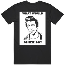 What Would Fonzie Do The Fonz Happy Days Mens Size Large Black T Shirt What Would Fonzie Do The Fonz Happy Days Mens Size Large Black T Shirt