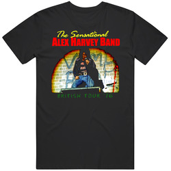Alex Harvey Band Sensational British Tour 76 Sahb Vambo Mens Size Large Black T Shirt Alex Harvey Band Sensational British Tour 76 Sahb Vambo Mens Size Large Black T Shirt