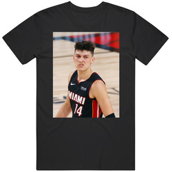 Tyler Herro Mean Mug Snarl Miami Basketball Fan Mens Size Large Black T Shirt Tyler Herro Mean Mug Snarl Miami Basketball Fan Mens Size Large Black T Shirt