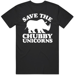 Save The Chubby Unicorns Funny Rhinoceros Mens Size Large Black T Shirt Save The Chubby Unicorns Funny Rhinoceros Mens Size Large Black T Shirt