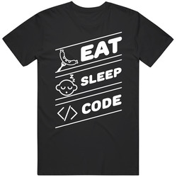 Eat Sleep Code Funny Computer Science Programming Coding Mens Size Large Black T Shirt Eat Sleep Code Funny Computer Science Programming Coding Mens Size Large Black T Shirt