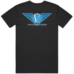 Venture Bros Industries Logo Tv Show Mens Size Large Black T Shirt Venture Bros Industries Logo Tv Show Mens Size Large Black T Shirt