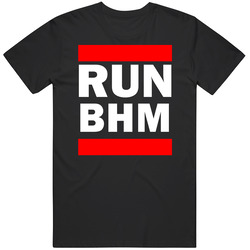 Run Bhm Al Usa Seibelsbryan    Funny Graphic Patriotic Parody Black Mens Size Large Black T Shirt
