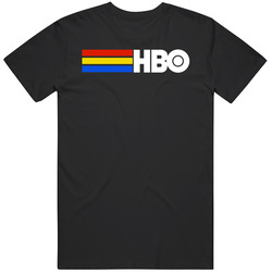Hbo Retro Rainbow Logo Tv Network Fan Mens Size Large Black T Shirt Hbo Retro Rainbow Logo Tv Network Fan Mens Size Large Black T Shirt