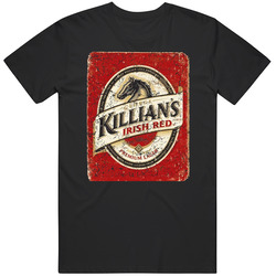 Killians Irish Red Vintage Worn Look Mens Size Large Black T Shirt Killians Irish Red Vintage Worn Look Mens Size Large Black T Shirt