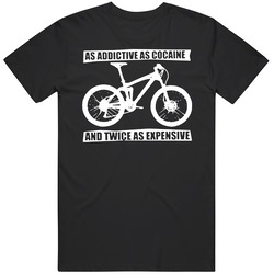 As Addictive As Cocaine And Twice As Expensive Mens Size Large Black T Shirt As Addictive As Cocaine And Twice As Expensive Mens Size Large Black T Shirt
