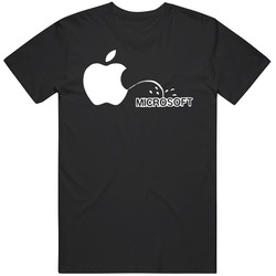 Apple Vs Microsoft Mens Size Large Black T Shirt Apple Vs Microsoft Mens Size Large Black T Shirt
