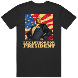 Lex Luthor For President Mens Size Large Black T Shirt Lex Luthor For President Mens Size Large Black T Shirt