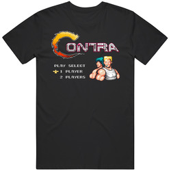 Contra Nes Video Game Mens Size Large Black T Shirt Contra Nes Video Game Mens Size Large Black T Shirt