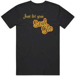Just Let Your Soul Glo Coming To America Movie Fictional Brand Logo Mens Size Large Black T Shirt Just Let Your Soul Glo Coming To America Movie Fictional Brand Logo Mens Size Large Black T Shirt