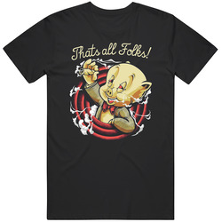 Thats All Folks Funny Looney Tunes Kush Weed Marijuana Stoner Mens Size Large Black T Shirt Thats All Folks Funny Looney Tunes Kush Weed Marijuana Stoner Mens Size Large Black T Shirt