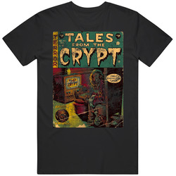 Tales From The Crypt Comic Book Cover No 46 Worn Look Mens Size Large Black T Shirt Tales From The Crypt Comic Book Cover No 46 Worn Look Mens Size Large Black T Shirt